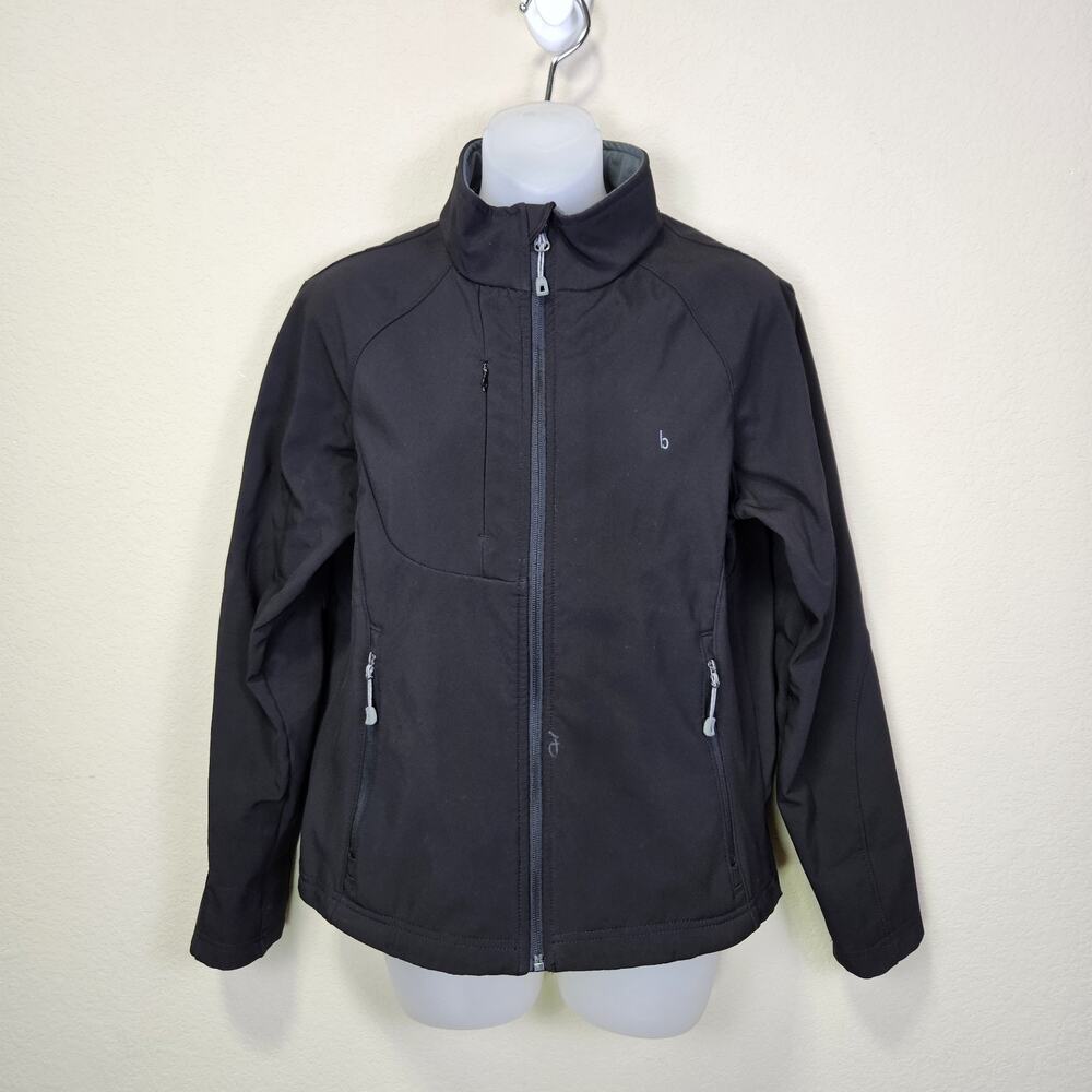 Blue Sky Scrubs Womens S Oxford Softshell Jacket Fleece Lined Lightweight Black